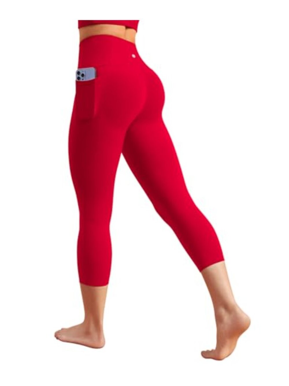 Capri Leggings High Waisted Butt Scrunch Yoga Pants with Pockets Tummy Control